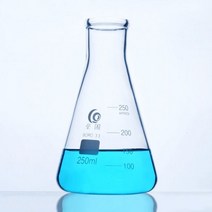 2 개/대 화학 실험실 원뿔 플라스크 두꺼운 높은 붕규산 유리 고온 내성, 1000ml