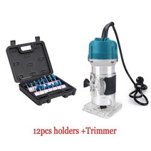충전 무선 목공 트리머 세트 무선 목재 홈파기 라우터 루터 800w 30000rpm 전기 손 조각 기계 나무 밀링 조각 슬로 팅 머신, 협력사, 푸른, 220V EU 플러그