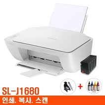 삼성복합기 SL-J1780DW(정부24.자동양면인쇄.와이파이) SL-J1680 프린트.복사.스캔. 잉크포함, J1680, +무한잉크(400ml+충전잉크1)