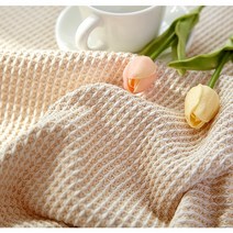 봄 와플무늬 식탁보 테이블보 미니 책상보, 90*90