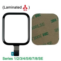 애플워치액정교체 자가수리 5Pcs (라미네이트 OCA) 터치 스크린 애플 워치 시리즈 1 2 3 4 5 SE 6 7 8 38MM 42MM 40MM 44MM 유리 디지타이저 센서 렌, S3 38MM-WITH OCA