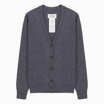 메종 마르지엘라 (당일) 22FW 스티치 다크 그레이 여성 브이넥 캐시미어 가디건 SI0HA0004S17809859M