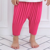 래빗인더문 아동용 7부 주름바지 여아 남아 플리츠 여름 팬츠