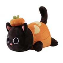 인형 Meemeow Aphmau 플러시 Meemeows 음식 고양이 Plushie Bunle Ahpmau 프렌치 프라이 버거 베개 완구 Kawaii Cute Plushy Cats, [14] Pumpkin cat
