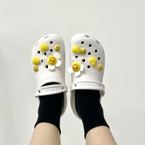 디어블루 꽃스마일 세트 신발 꾸미기 파츠