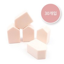 논라텍스 미니 하우스 _30EA 퍼프 대용량 샵 비품 메이크업 화장 스펀지 핫핑크 물방울, 빵빵 1