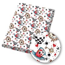 캔버스원단 옥스포드원단 패브릭원단 부활절 장식용 폴리에스터 면 직물 시트 포커 만화 인쇄 DIY 가방, 04 14_01 45x145cm