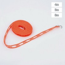 socean 의류 정리 옷걸이 고리 야외 빨랫줄 로프 4m/5m/8m 빨래 건조 줄 야외 옷 정리대 캠핑 빨래줄 행거 휴대용 빨래, 8m