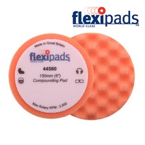 플렉시패드 6인치 (150mm) 2단계 광택스폰지 (44580/엠보/중벌), 44580 6인치 스폰지 (엠보중벌) 오렌지, 1개