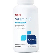 GNC 비타민C 아스코르빈산 감귤추출물 함유 360베지캐플릿
