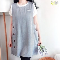 홈앨리스 깅엄모던 앞치마 원피스앞치마 옆버튼 빅사이즈 앞치마 깅엄모던 덧신, 네이비 L, 1개