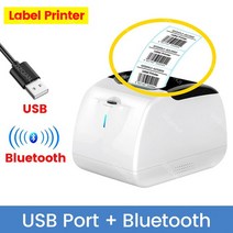 날인기 유통기한 마킹기 58mm 데스크탑 열전사 라벨 프린터 블루투스 USB 연결 미니 20mm-58mm 바코드 접착, 02 USB Bluetooth_02 미국 플러그