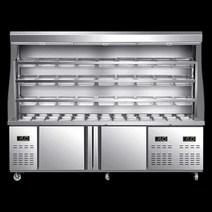 마라탕쇼케이스 업소용 야채진열대 훠궈 냉장고 마트, 3.0m 슬라이딩 도어