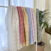 527 탐나요 체크 리플 시어서커 원단 5종, 마쭈, 레드