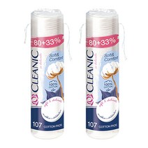 클레아닉 Pro Silk 소프트 앤 컴포트 화장솜, 107매입, 1개