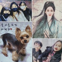 국내 사진 보석 십자수 큐빅 비즈아트 도안 액자형 주문제작 DIY 명화 어린이 아이돌, 6, 1개