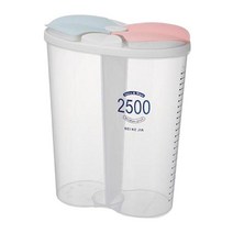 시리얼 저장 설탕 너트 곡물 컨테이너 주방 시리얼 컨테이너 스토리지 주최자 디바이더 디스플레이, PP, 2500ml 타원형