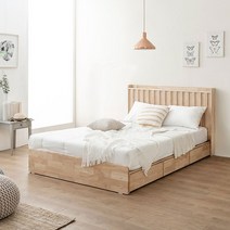 리버퍼니쳐 이레인 호텔식 Q 원목침대+본넬매트 RH0316, 네추럴