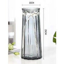 독창성 미니멀리스트 기본 색상 투명 유리 꽃병 현대 노르딕 홈 거실 장식 스탠드 꽃 테라리움, [08] H, 08 H