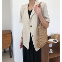 드레스허그 셀리 린넨 반팔 자켓 2color