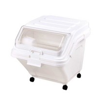 밀가루 보관통 곡물 분말 쌀 소금 제빵 저장 용기 통, 플립형-30리터(쌀50-밀가루40KG수용)