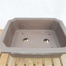 갈색 직사각 대형 자사분 고급 도자기 사기 분재분 분재 화분