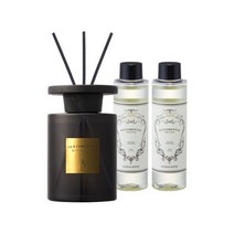 [센티멘탈] 우드 디퓨저 300ml 공병(150ml 리필x2), 향선택:우디엠버 / 병선택:블랙