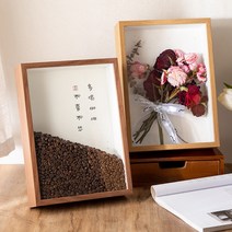 Dozeve 심플한 입체중공액자 드라이플라워 식물표본 핸드메이드 DIY액자 진열대 직사각형 액자 표구, 5CM 중공 블랙