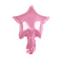파티샵 은박별풍선 5인치 (10개입) 12cm, 핑크