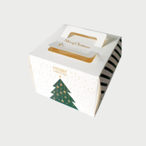 아이팩 크리스마스 미니케익상자 트리, 화이트, 50개