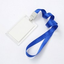 기타 투명 아크릴 사원증 케이스 세로형 3p 1세트 블루, 단품