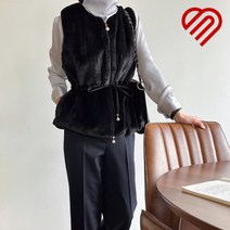 씨엠 여성 퍼 조끼 베스트 털조끼 3color