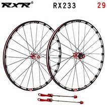 자전거 초경량 휠 휠셋 카본 마빅 타이어 로드 바퀴 MTB rxr 산악 오프로드 mtb 탄소 26 27.5 29 인치 rx233 디스크 브레이크 5 7-11s 쓰루 액슬qr, 29 레드 100x135mm, 1개
