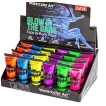 유화그리기 유화세트 여러 가지 빛깔의 얼굴 바디 페인트 플래시 문신 키즈 페이스 파티 메이크업 드레스 뷰티 팔레트 키트 메이크업 세트 페이스 페인팅 도매 265, 24개