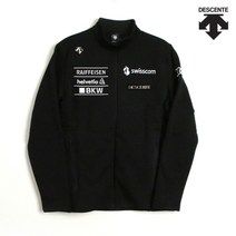 [데상트] 후드집업 UQC SM323SFT91-BLK 남녀공용 스위스 스키팀 기모 트레이닝