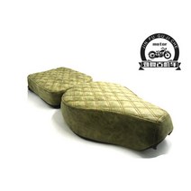슈퍼커브2인시트 슈퍼커브1.5시트 슈퍼커브리어시트 슈퍼커브텐덤시트 슈퍼커브탠덤시트, 앞좌석 쿠션, 그린 더블 라인 다이아몬드 시트 쿠션
