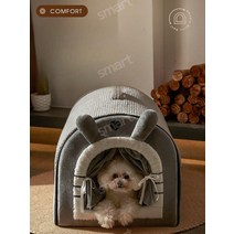 큰개집 야외개집 애견하우스 대형개집 강아지펜스 대형견집 견사 야외강야지집 고양이 집, 대형사이즈[28마리이내의반려동물에게적합], 파란토끼귀문커튼둥지[플러스담요]