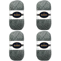 나코 메가 뜨개질실 4볼, 790 회색
