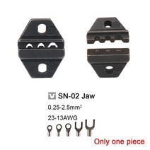 터미널압착기 전선 케이블 sn 압착 펜치 턱 dupont 2 54xh2 54kf25105557vh3 96 플러그 튜브 비절연 단자 교체형 압착 공구 다이 세트, 02 턱