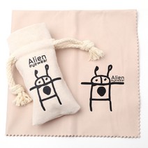 에일리언 파우치와 극세사 대형안경천 30cm x 30cm 수건 액정 렌즈닦이
