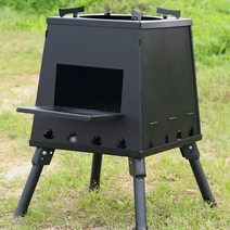 접이식 화목난로 35X47CM 블랙 가정용화목난로 캠핑난로 캠핑화목난로