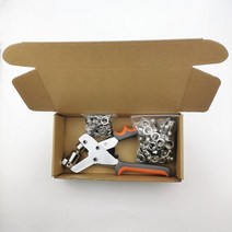 하도매 가다 하도매 펀치 기계 공구 수작업 현수막 자재 기구 아일렛펀치 현수막 자재 타공 10mm, 100세트10.5mm에어아이+안집게를 달다개, 골드