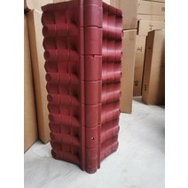 수지 기와 장식 플라스틱 지붕 처마 귀마루 전통 담장 스페니쉬 한옥 시골집 수리 리모델링, C.레드