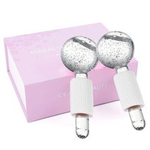 [두빛나래몰] 피부 탄력 마사지기 갈바닉 고주파 초음파 홈케어 뷰티 괄사 피부 관리기 워터 필링 개상자 대형 뷰티 아이스 하키 에너지 뷰티 크리스탈 볼 페이셜 냉각 아이스 눈, 협력사, 하얀색