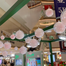 홈퍼니싱공간꾸미기 행잉모빌공중장식 고리형캡슐투명볼6cm ( 6p )