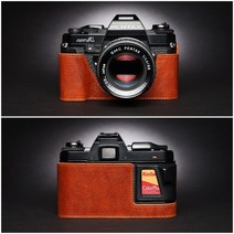 펜탁스 Pentax K2 LX MX SUPER A 카메라 소가죽 속사케이스, 슈퍼 A 베이스 [라바 브라운]