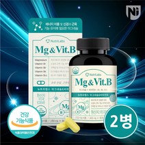 마그네슘영양제 뉴트리랩스 마그네슘비타민B 90정 2병(6개월분), 단품, 단품