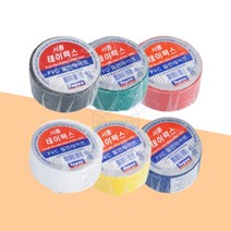 (낱개 박스) PVC 절연 전기테이프 전색상 서통테이팩스, 1박스(250개입)