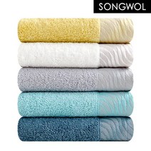 송월타올 샤보렌 물결 뱀부얀수건, 10장, 골고루
