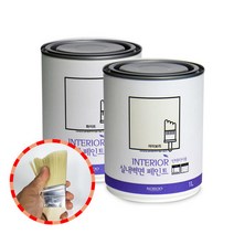 스터비붓+노루 하우홈 실내벽면용 수성페인트 1L, 색상:화이트
